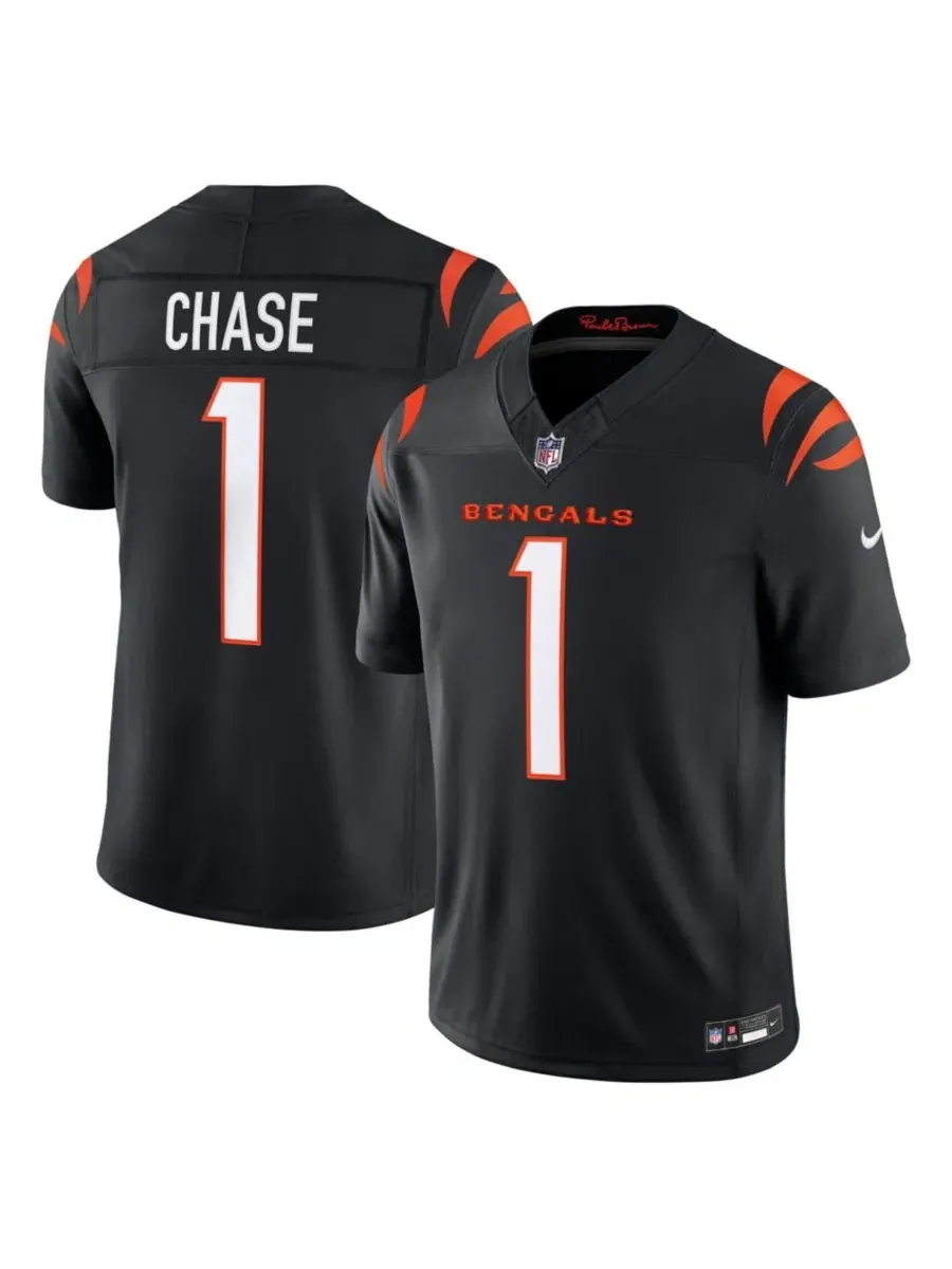 Мужская футболка Ja'Marr Chase Vapor F.U.S.E. Stitched Limited Nike — изображение 1 из 3, черный