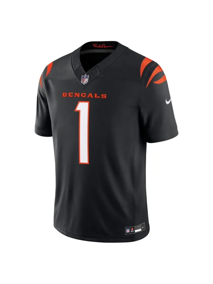 Мужская футболка Ja'Marr Chase Vapor F.U.S.E. Stitched Limited Nike — изображение 3 из 3, черный