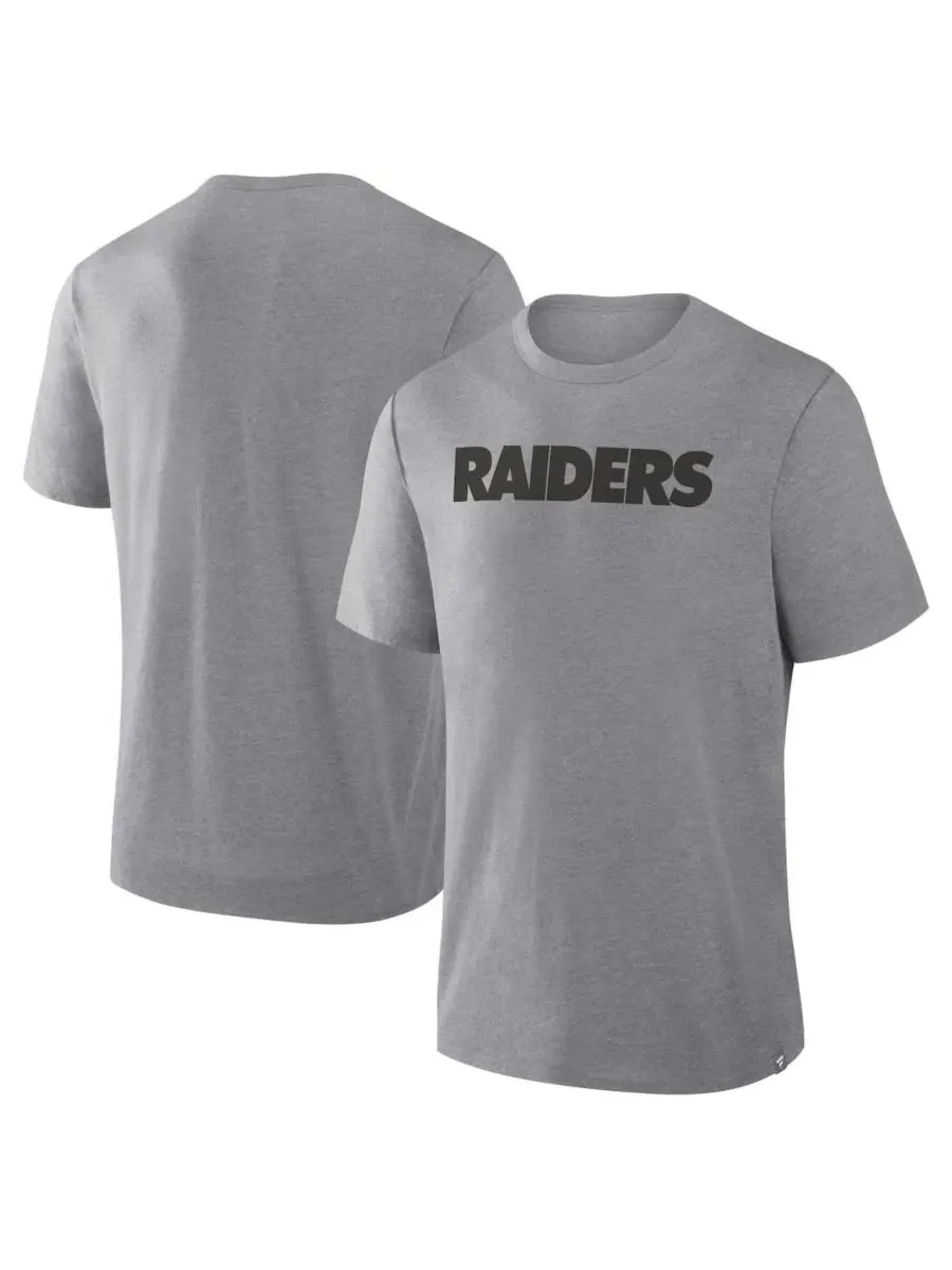 Футболка с длинным рукавом Pass Rush Tri-Blend Las Vegas Raiders Fanatics — изображение 1 из 5, серый