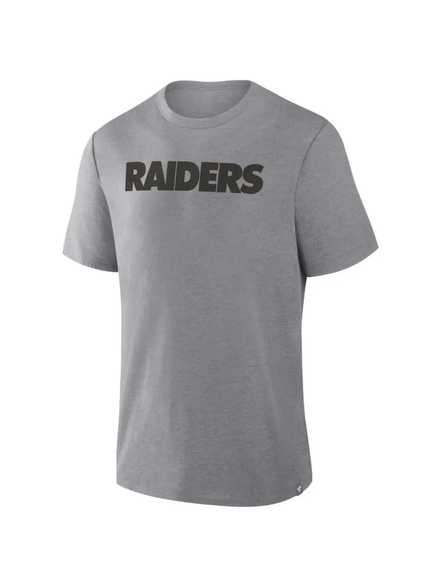 Футболка с длинным рукавом Pass Rush Tri-Blend Las Vegas Raiders Fanatics — изображение 2 из 5, серый