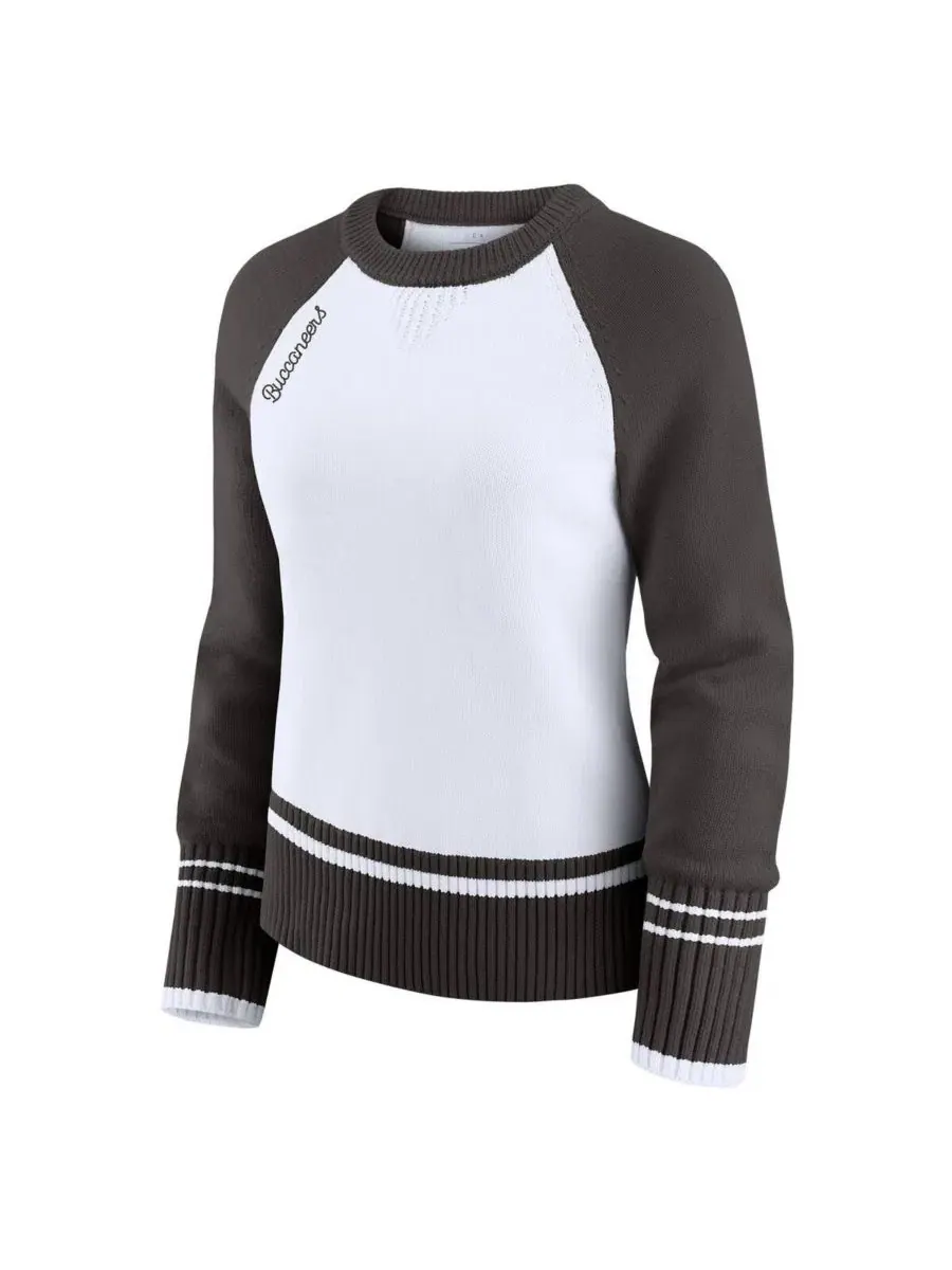 Женский свитшот реглан с принтом Tampa Bay Buccaneers Color Block Raglan WEAR by Erin Andrews — изображение 3 из 6, белый