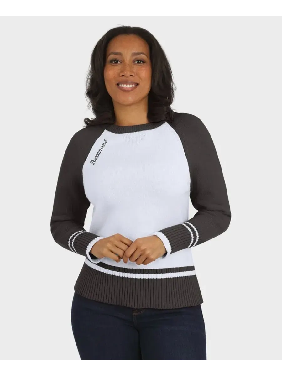 Женский свитшот реглан с принтом Tampa Bay Buccaneers Color Block Raglan WEAR by Erin Andrews — изображение 6 из 6, белый