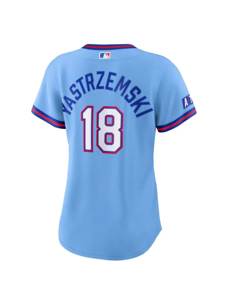 Джерси стадионное Nike Mike Yastrzemski Powder Blue Atlanta Braves 2026 City Connect — изображение 3 из 3, синий