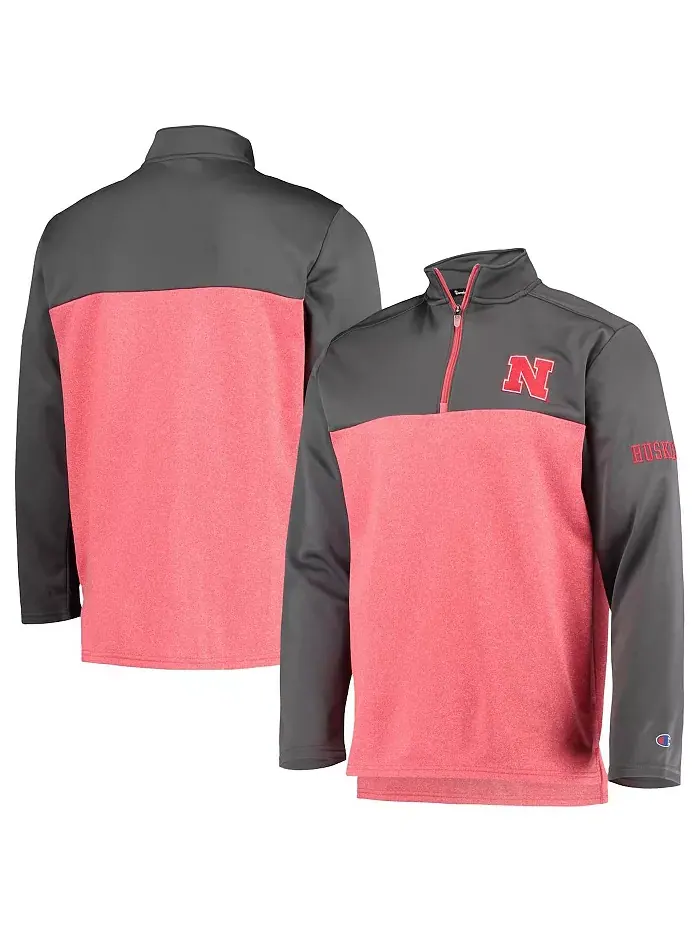 Мужская красная куртка Nebraska Huskers Gameday с молнией на четверть Champion