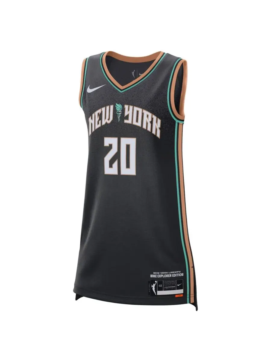 Nike Женская черная футболка Сабрины Ионеску New York Liberty 2021 Explorer Edition Victory Player — изображение 2 из 3
