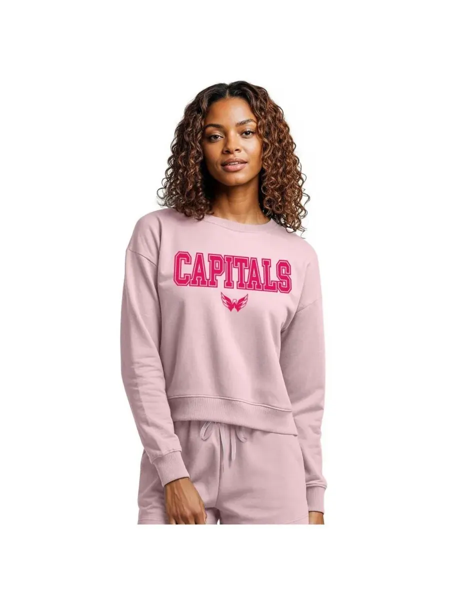 Concepts Sport Женская розовая толстовка с принтом Washington Capitals в тон ткани — изображение 1 из 2, розовый