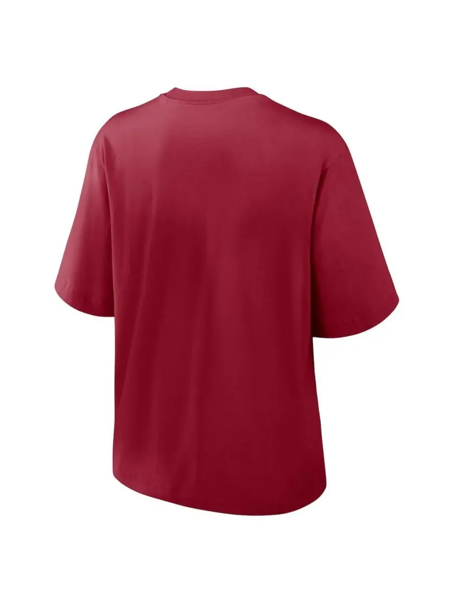 Nike Женская футболка Crimson Oklahoma Sooners Boxy Legacy Established — изображение 2 из 3, красный