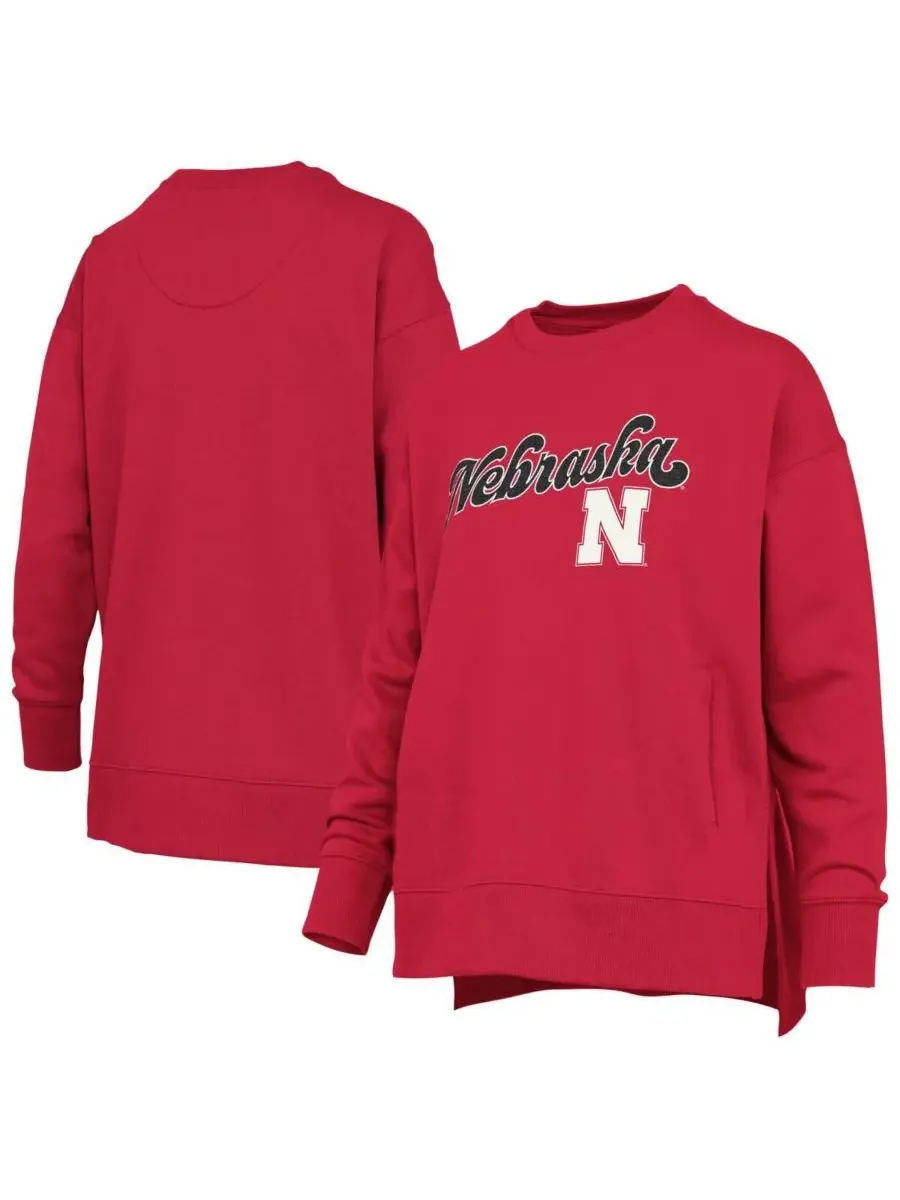 Женская алая толстовка Nebraska Huskers Bonanza Chenille Harper Script Pressbox — изображение 1 из 3, алый