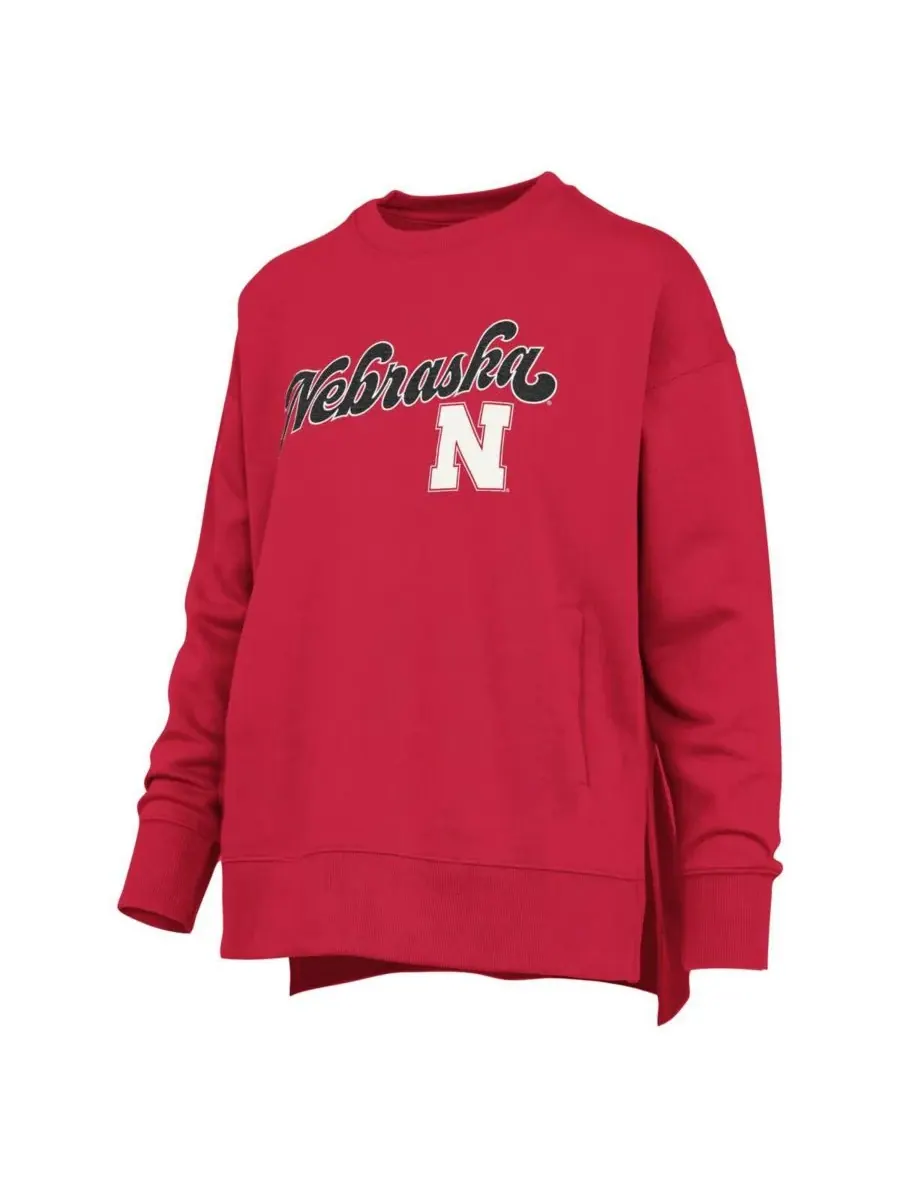 Женская алая толстовка Nebraska Huskers Bonanza Chenille Harper Script Pressbox — изображение 3 из 3, алый