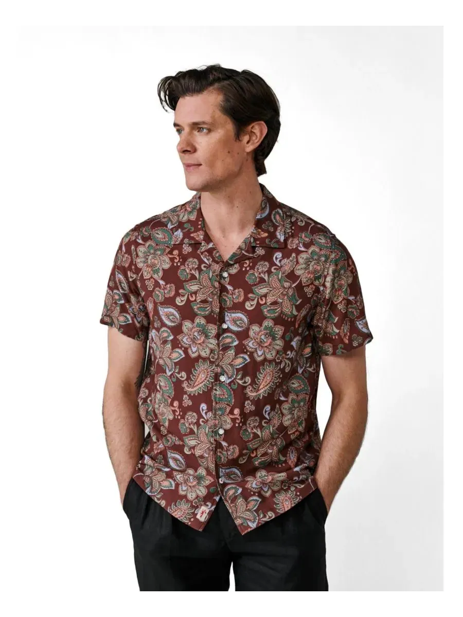 Рубашка с коротким рукавом Belmont Aubin, Dark Paisley — изображение 1 из 5