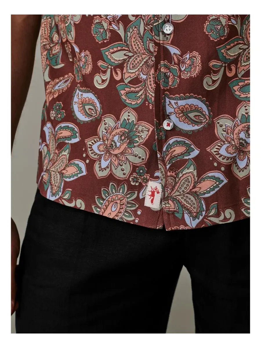 Рубашка с коротким рукавом Belmont Aubin, Dark Paisley — изображение 4 из 5
