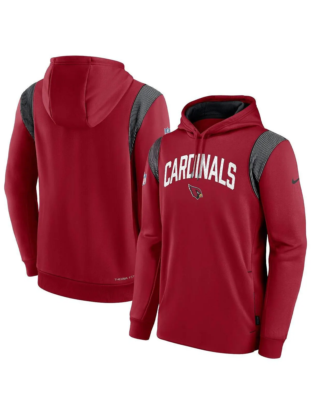 Мужская толстовка с капюшоном cardinal arizona cardinals sideline athletic stack performance Nike — изображение 1 из 3