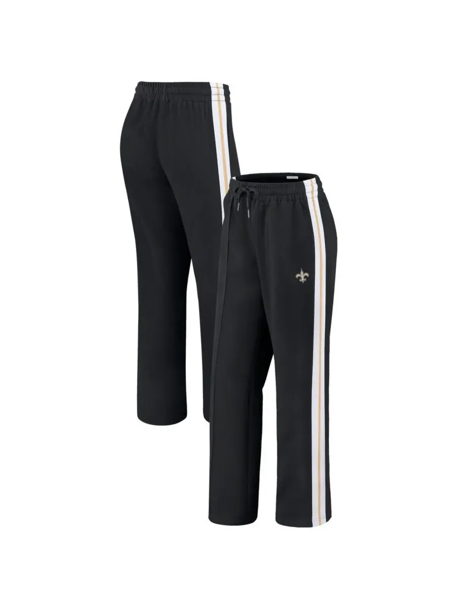 WEAR by Erin Andrews Женские черные брюки прямого кроя с цветовыми блоками в стиле New Orleans — изображение 1 из 3, черный