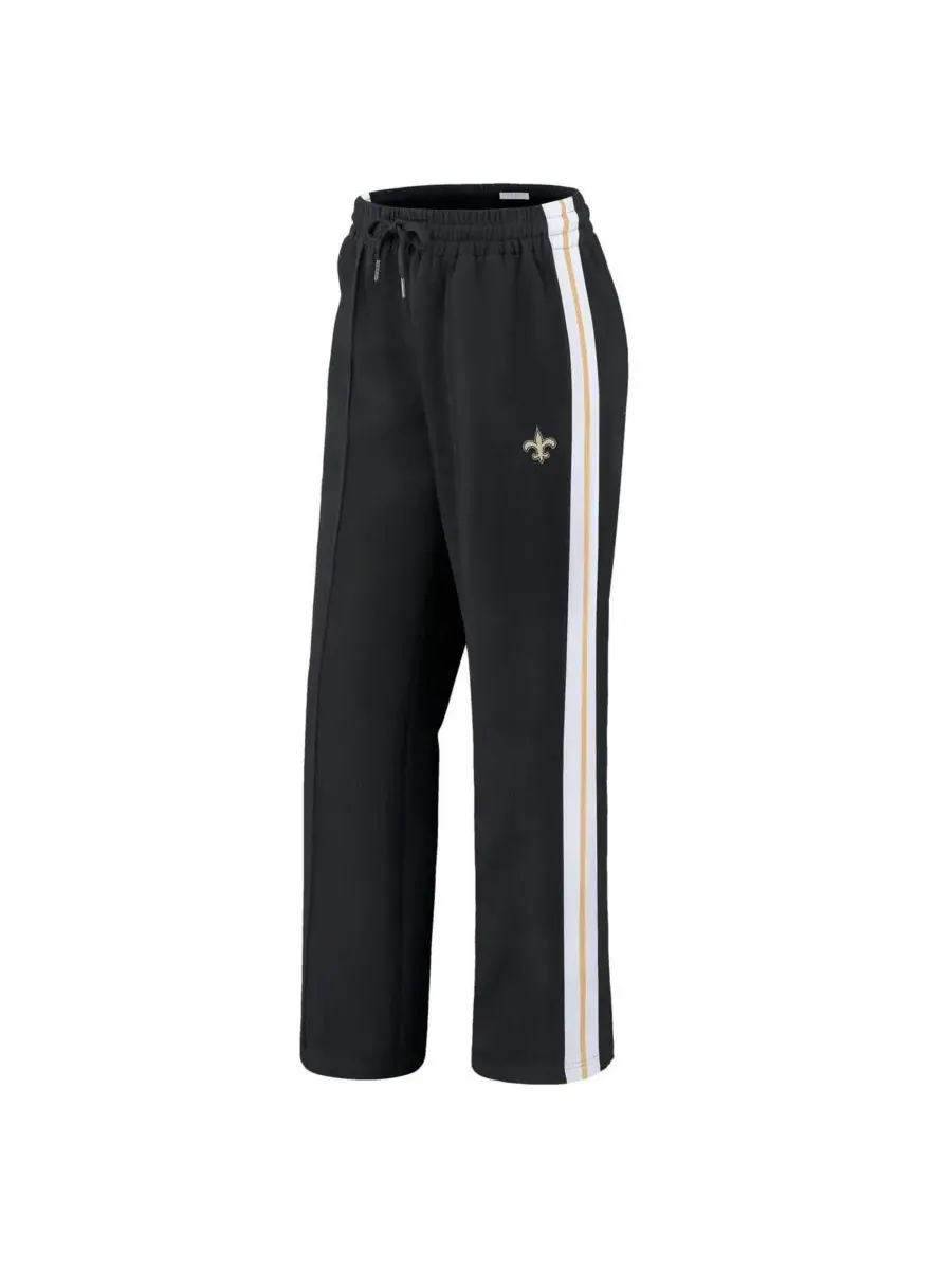 WEAR by Erin Andrews Женские черные брюки прямого кроя с цветовыми блоками в стиле New Orleans — изображение 2 из 3, черный
