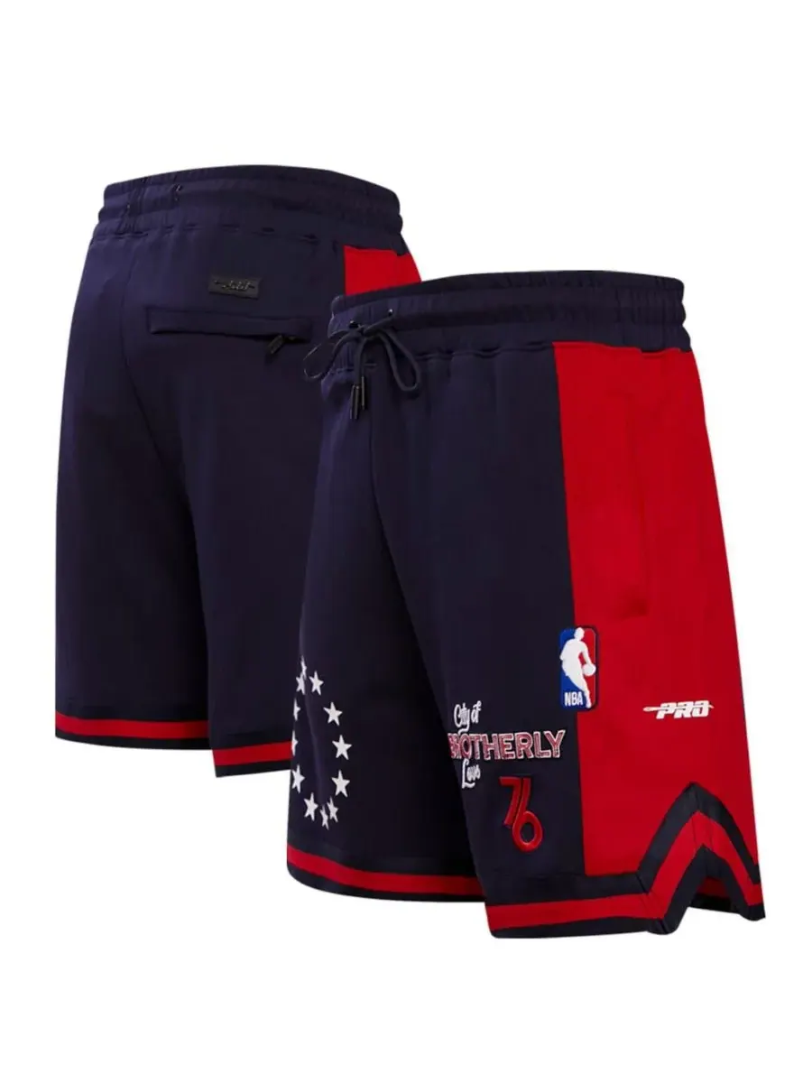Pro Standard Мужские темно-синие шорты Philadelphia 76ers 2023/24 City Edition DK — изображение 1 из 4, темно-синий