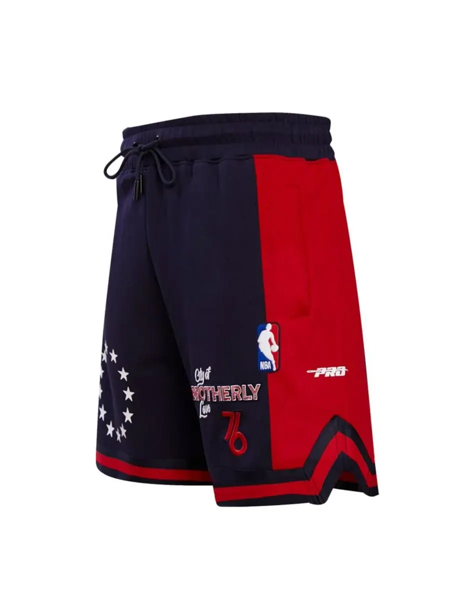Pro Standard Мужские темно-синие шорты Philadelphia 76ers 2023/24 City Edition DK — изображение 2 из 4, темно-синий