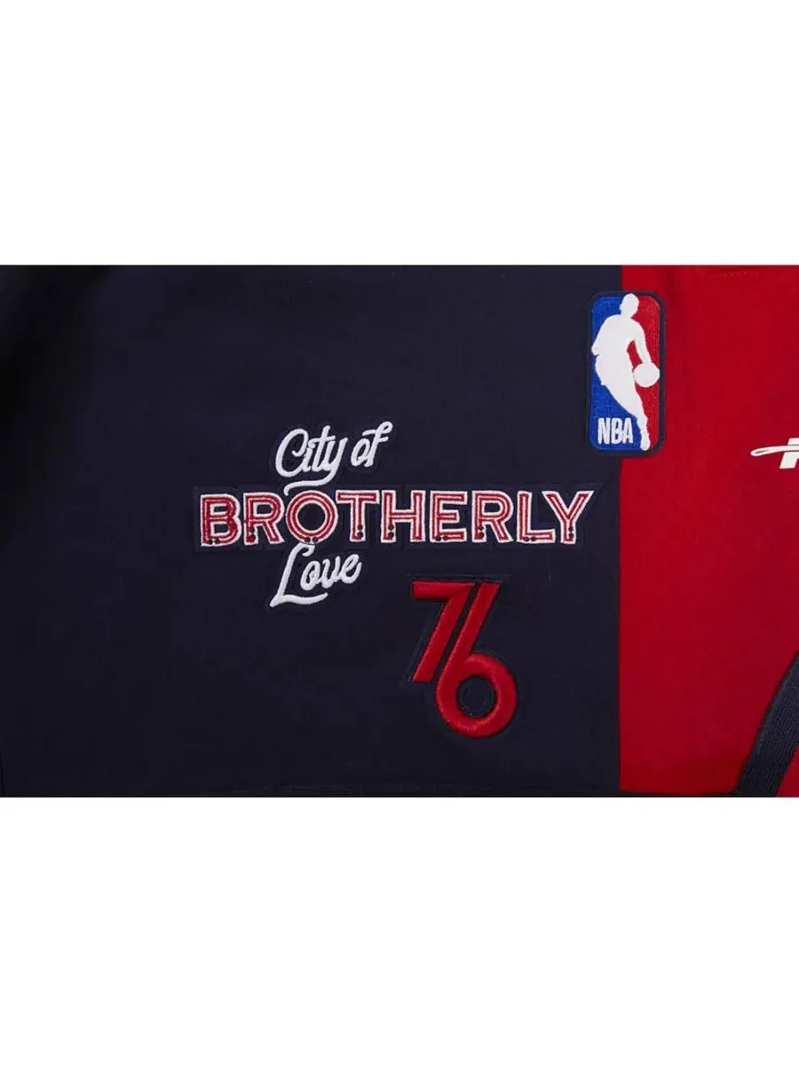 Pro Standard Мужские темно-синие шорты Philadelphia 76ers 2023/24 City Edition DK — изображение 4 из 4, темно-синий