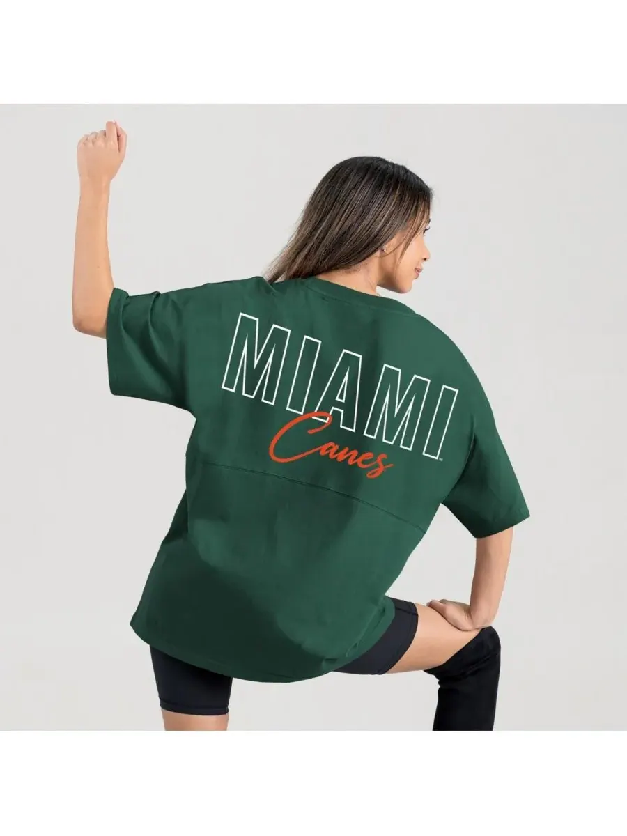 Gameday Couture Женская зеленая футболка Miami Hurricanes оверсайз с надписью Back at Ya — изображение 2 из 5, зеленый