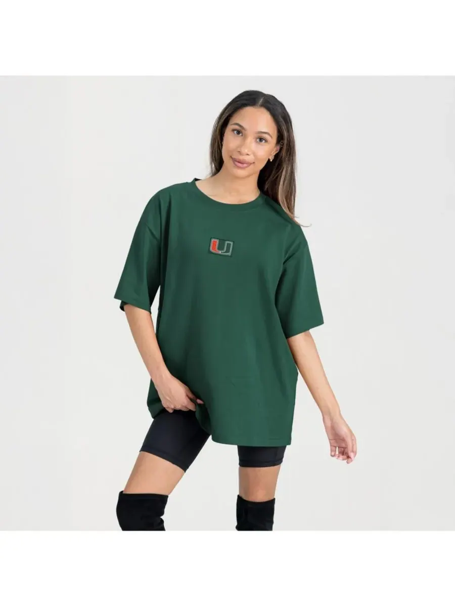 Gameday Couture Женская зеленая футболка Miami Hurricanes оверсайз с надписью Back at Ya — изображение 5 из 5, зеленый