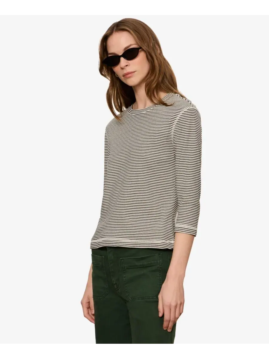 Футболка с рукавом 3/4 и круглым вырезом Sanctuary, Chalk French Stripe — изображение 3 из 6