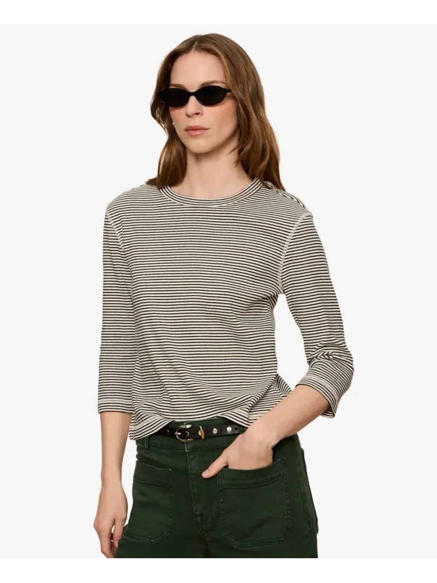 Футболка с рукавом 3/4 и круглым вырезом Sanctuary, Chalk French Stripe — изображение 4 из 6