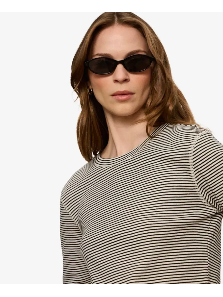 Футболка с рукавом 3/4 и круглым вырезом Sanctuary, Chalk French Stripe — изображение 6 из 6