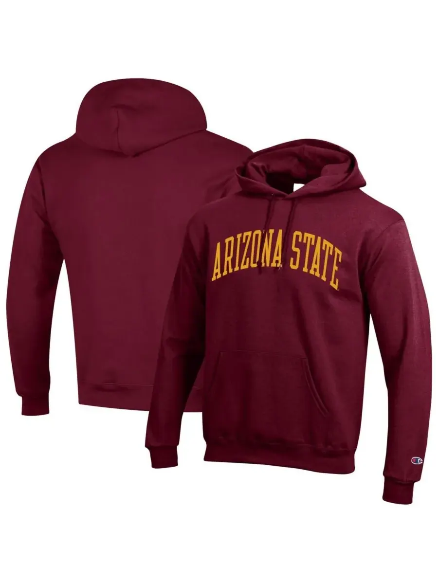 Champion Мужская флисовая толстовка с капюшоном Arizona State Sun Devils — изображение 1 из 3, коричневый