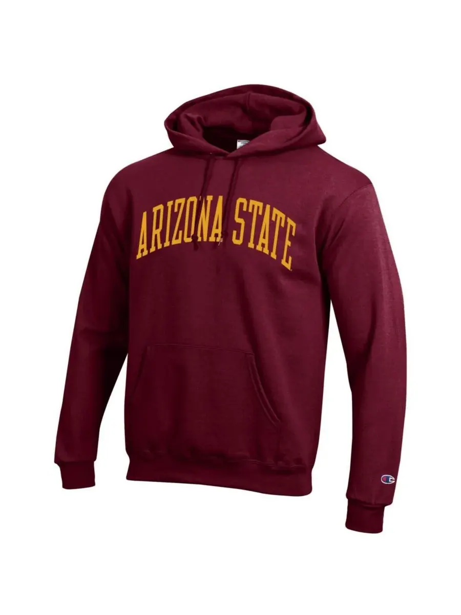 Champion Мужская флисовая толстовка с капюшоном Arizona State Sun Devils — изображение 3 из 3, коричневый