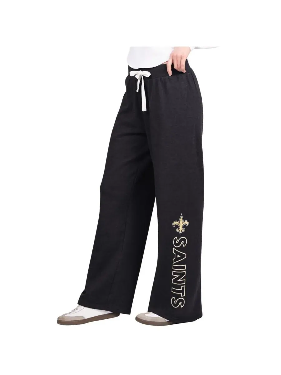 G-III 4Her by Carl Banks Женские черные спортивные штаны New Orleans Saints Field Wide Leg — изображение 1 из 2, черный