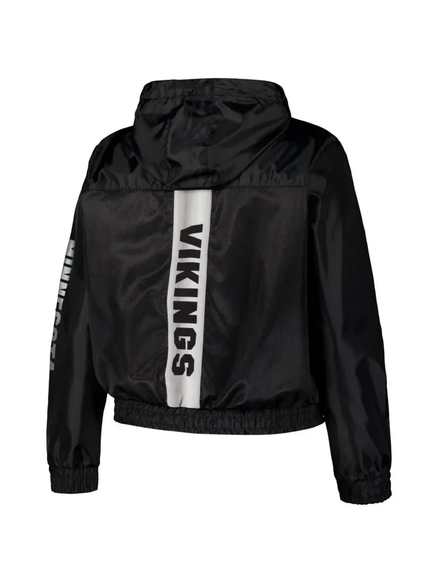 Fanatics Женская черная куртка на молнии с символикой команды Minnesota Vikings — изображение 2 из 3, черный