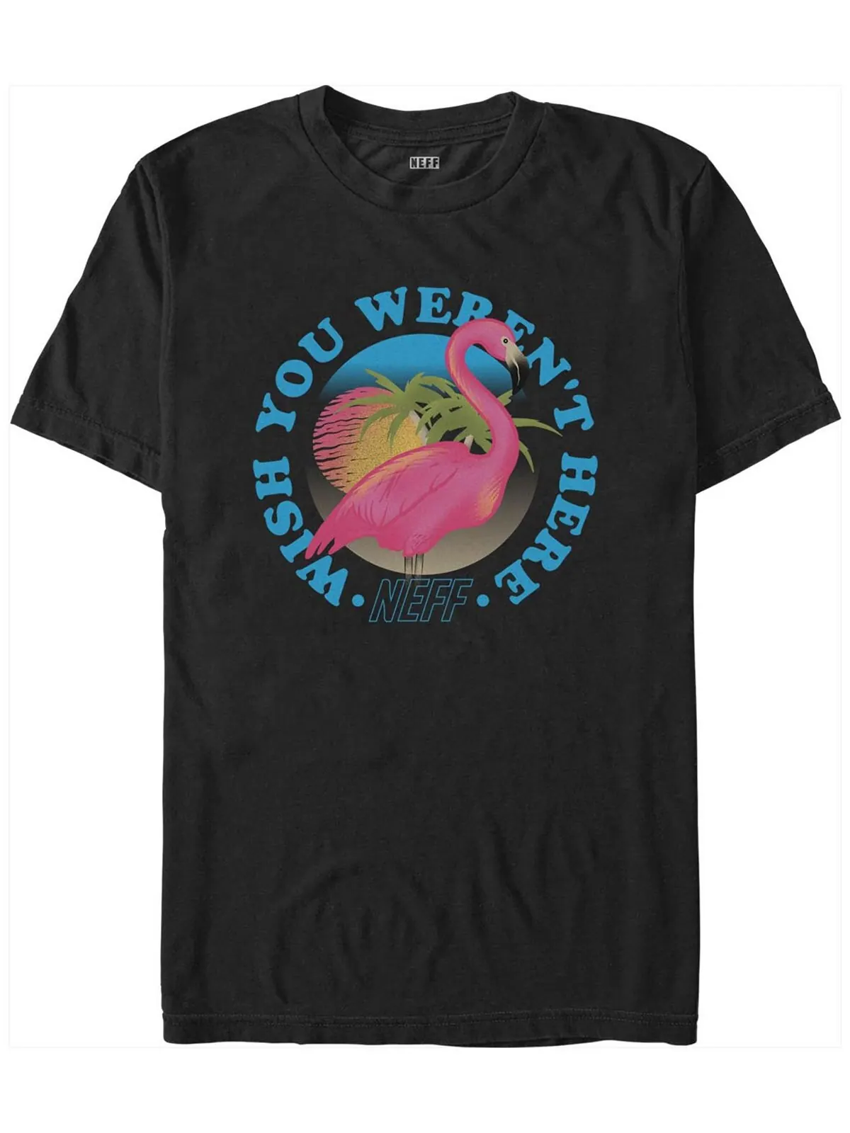 Мужская футболка с коротким рукавом neff wish you weren't here Fifth Sun — изображение 1 из 1, черный