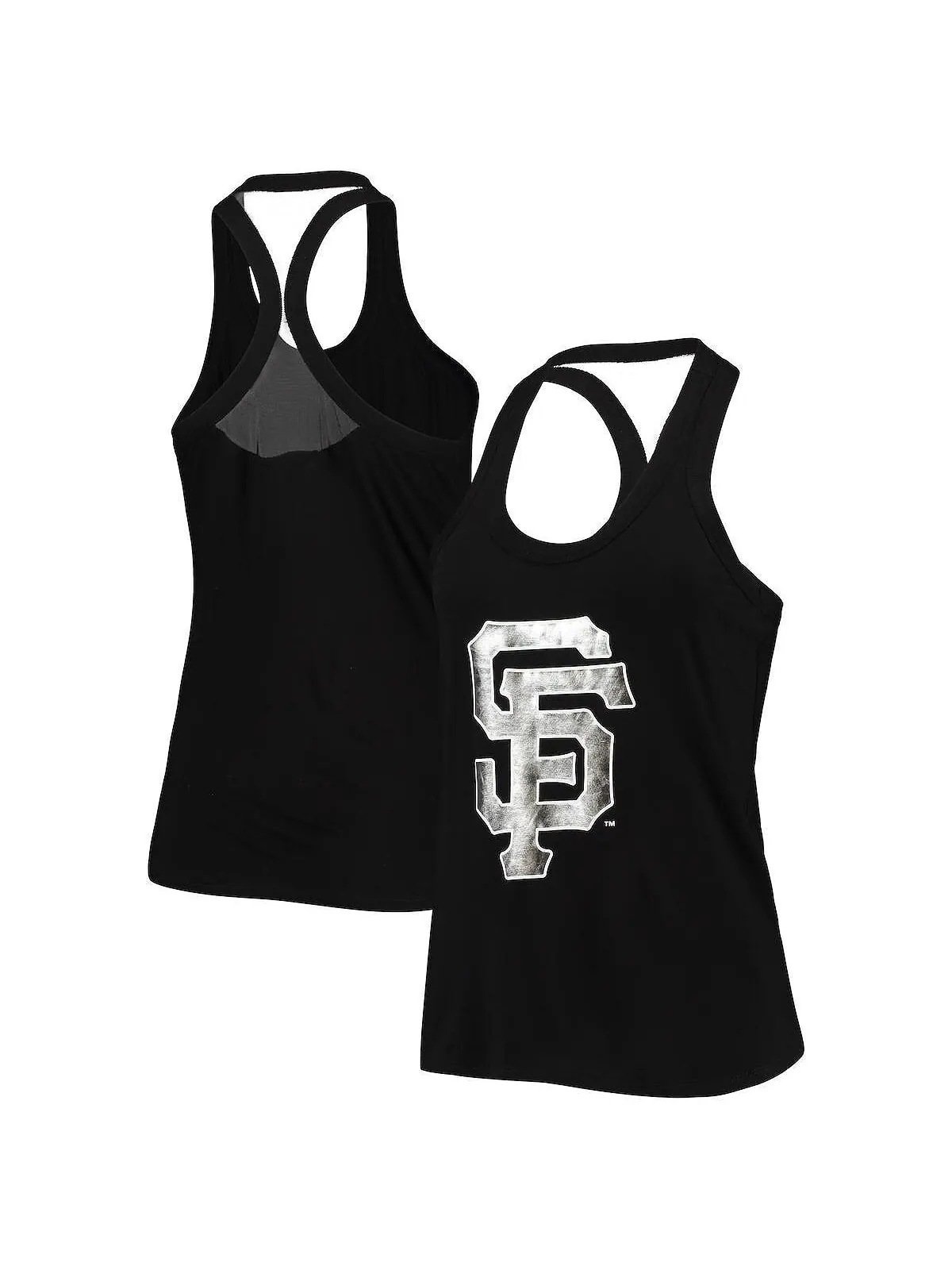 Черная женская майка San Francisco Giants Tonal Athleisure Racerback The Wild Collective — изображение 1 из 4, черный