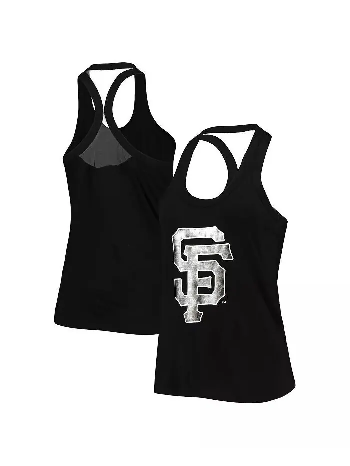 Черная женская майка San Francisco Giants Tonal Athleisure Racerback The Wild Collective — изображение 1 из 4