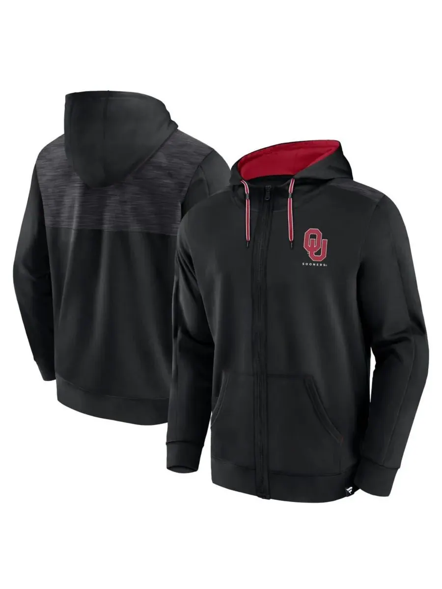 Fanatics Мужская черная толстовка на молнии Oklahoma Sooners Power Index — изображение 1 из 3, черный