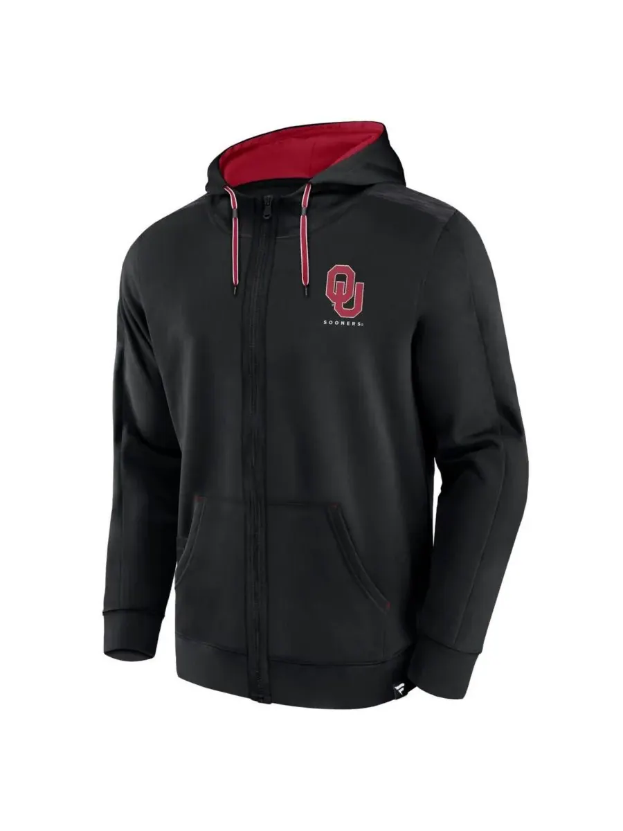 Fanatics Мужская черная толстовка на молнии Oklahoma Sooners Power Index — изображение 3 из 3, черный