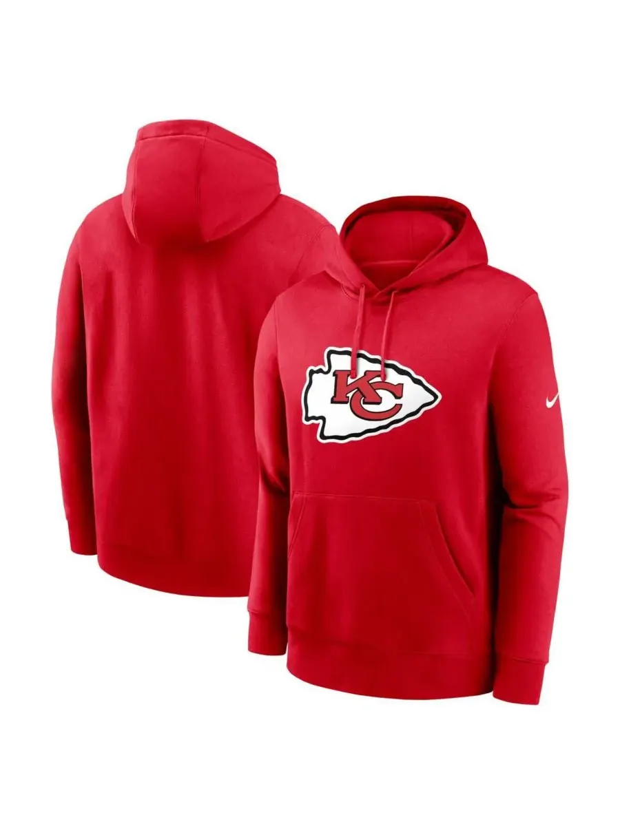 Nike Мужская красная толстовка с капюшоном и логотипом клуба Kansas City Chiefs — изображение 1 из 3, красный