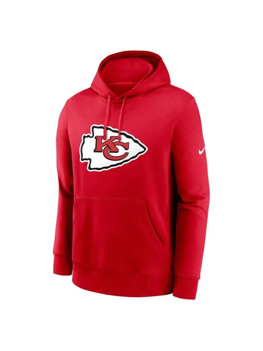 Nike Мужская красная толстовка с капюшоном и логотипом клуба Kansas City Chiefs — изображение 3 из 3, красный