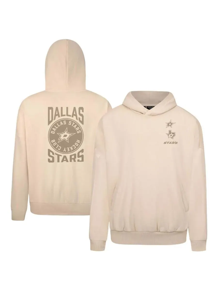 LevelWear Мужская кремовая толстовка с капюшоном и логотипом Dallas Stars Contact Stamp