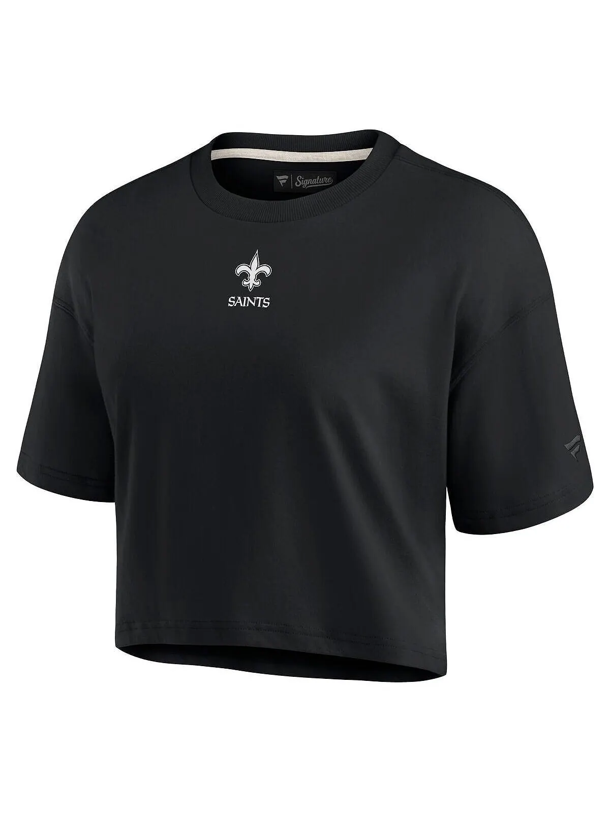 Женская черная укороченная футболка New Orleans Saints Super Soft с короткими рукавами Fanatics — изображение 3 из 3, черный