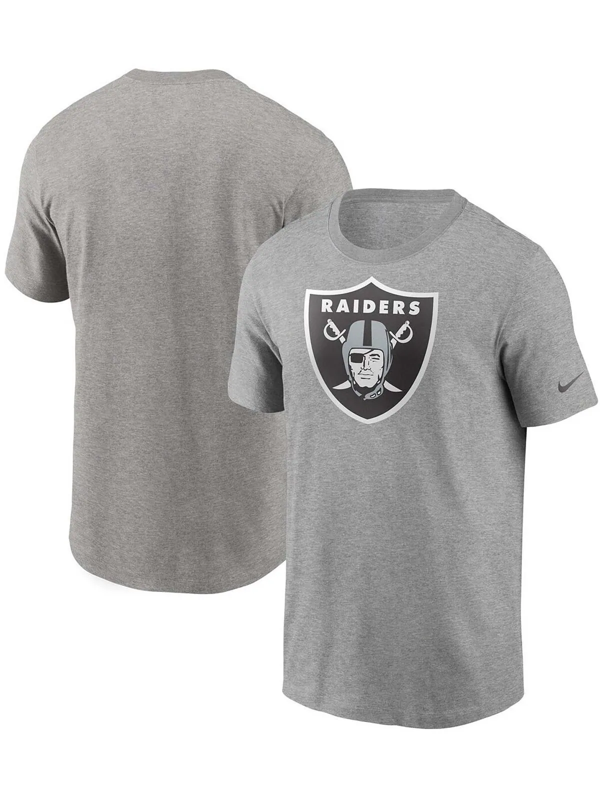 Мужская серая футболка с логотипом Las Vegas Raiders Primary Nike — изображение 1 из 3, серый