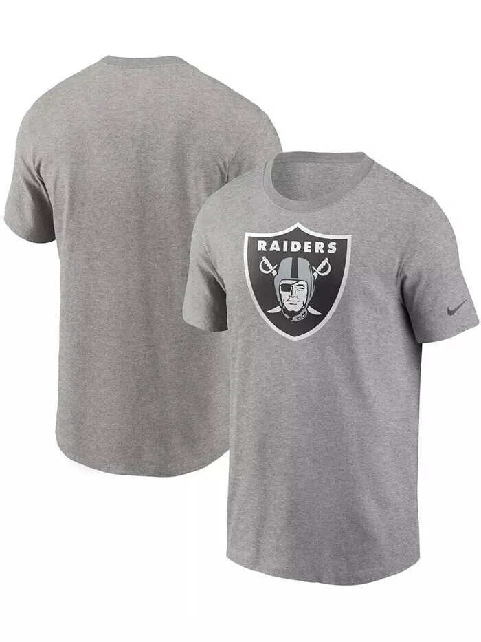 Мужская серая футболка с логотипом Las Vegas Raiders Primary Nike — изображение 1 из 3