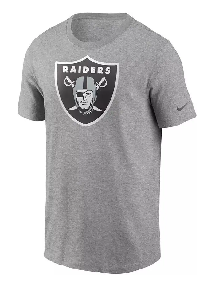 Мужская серая футболка с логотипом Las Vegas Raiders Primary Nike — изображение 3 из 3