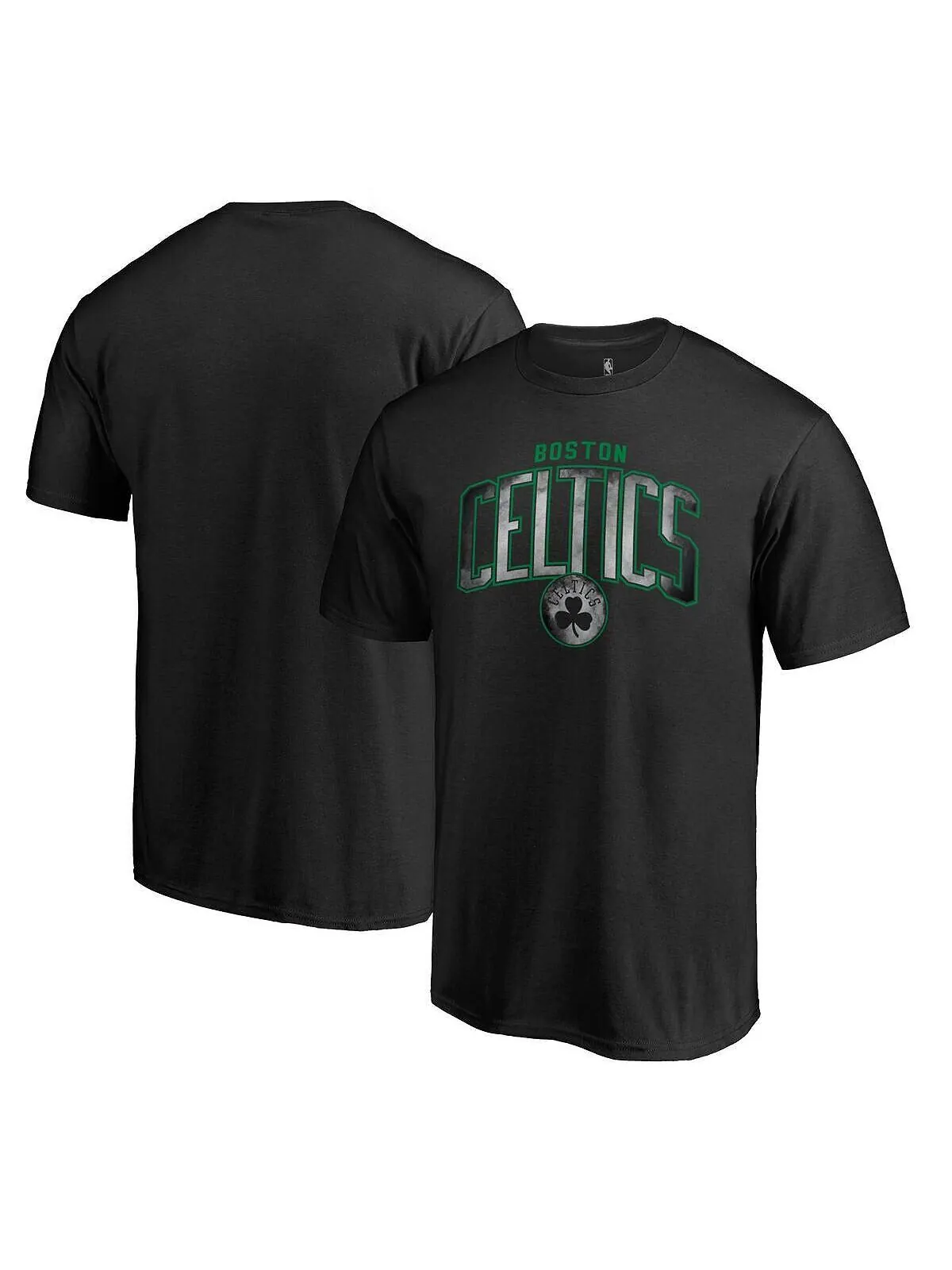 Мужская черная футболка с логотипом Boston Celtics Arch Smoke Fanatics — изображение 2 из 2, черный