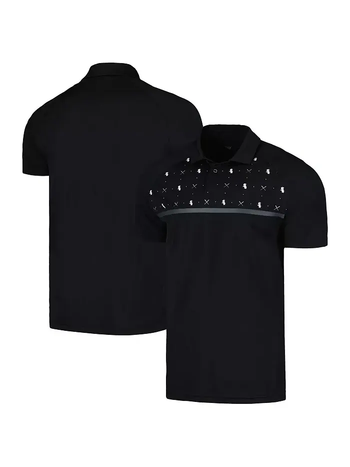 Мужская черная бейсболка Chicago White Sox Sector Batter Up реглан поло LevelWear