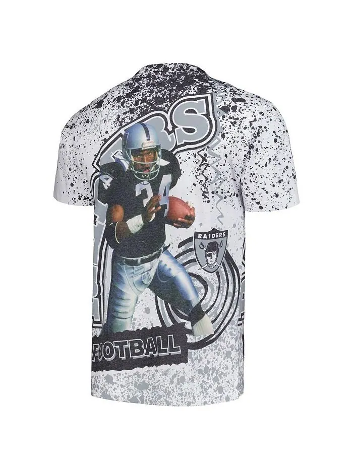 Мужская белая футболка Bo Jackson Las Vegas Raiders с именем и номером игрока в отставке Mitchell & — изображение 3 из 3