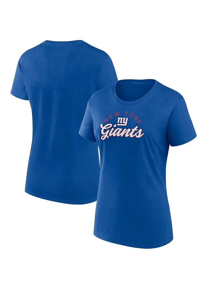 Женская футболка с логотипом Royal New York Giants Primary Component Fanatics — изображение 1 из 3, королевский