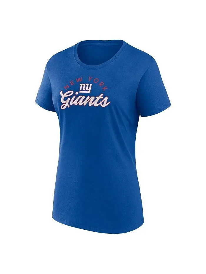 Женская футболка с логотипом Royal New York Giants Primary Component Fanatics — изображение 2 из 3, королевский