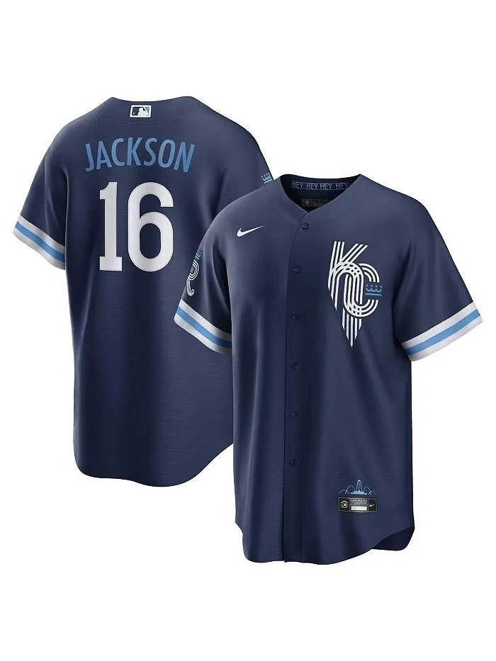 Мужская темно-синяя футболка Bo Jackson Kansas City Royals City Connect Replica Player Nike — изображение 1 из 1, темно-синий