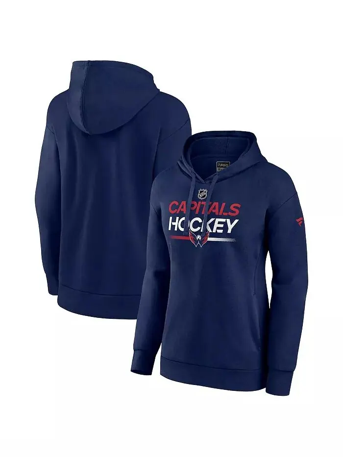 Женская толстовка с капюшоном Washington Capitals Authentic Pro Fanatics — изображение 1 из 3