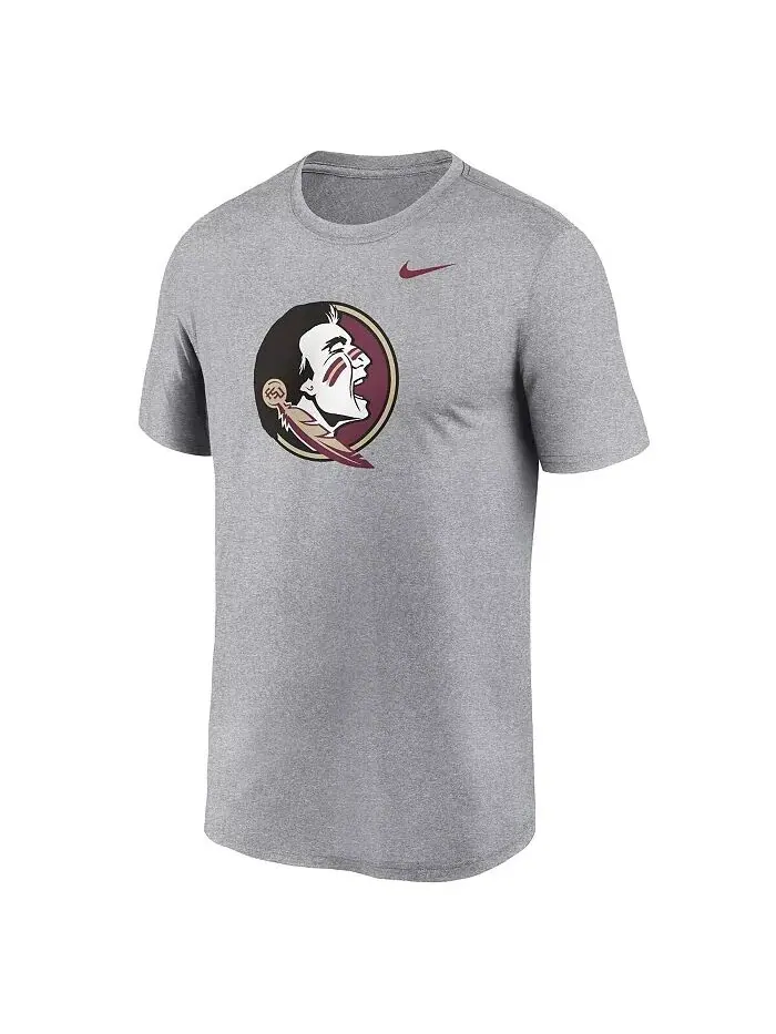 Футболка мужская Heather Gray Florida State Seminoles Primetime Legend с логотипом Nike — изображение 3 из 3